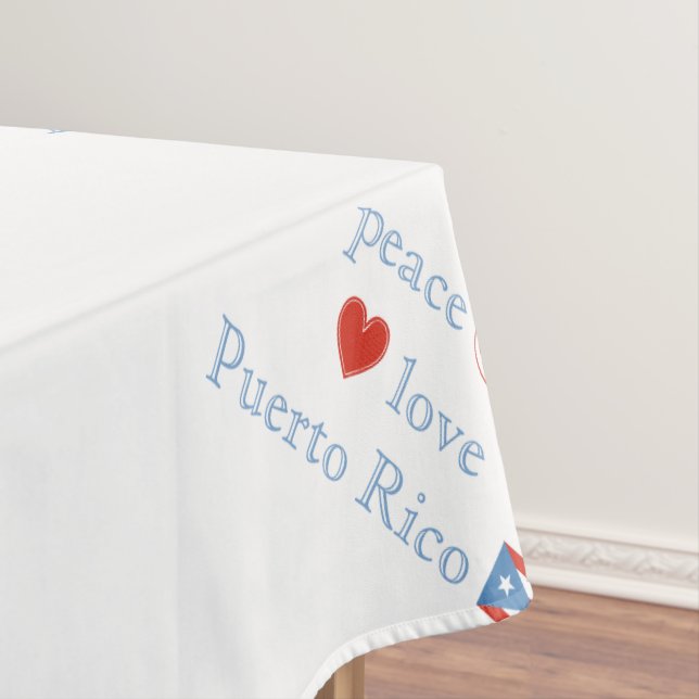 Peace Love and Puerto Rico Tablecloth (In Situ)