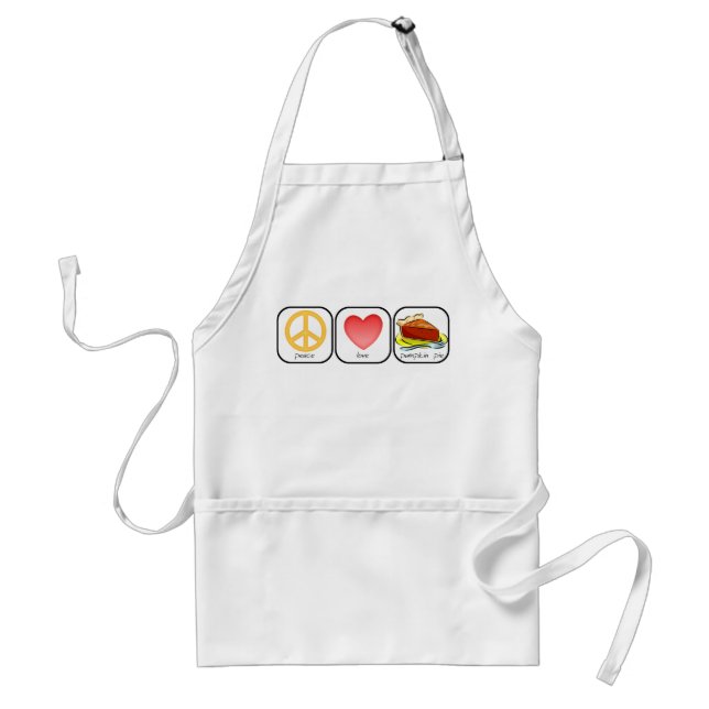 Peace, Love and Pumpkin Pie Standard Apron (Front)