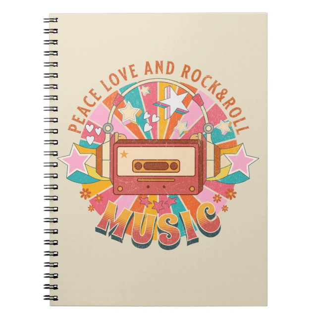 Peace love and rock & roll notebook (Front)