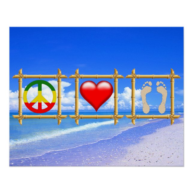 Peace, Love, And Sandy Feet Poster (Front)