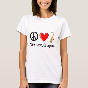 Peace, Love, and Saxophone T-Shirt