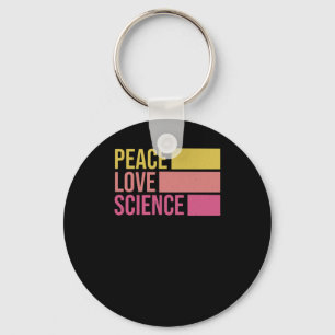 Peace Love And Science! Sticker3 Key Ring