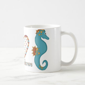 Peace, Love and Seahorses Coffee Mug
