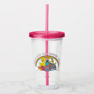 Peace, Love and Sesame Street Acrylic Tumbler