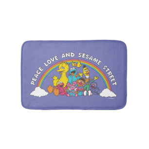 Peace, Love and Sesame Street Bath Mat