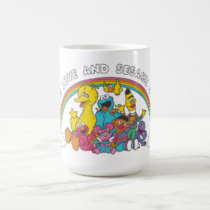 Peace, Love and Sesame Street Coffee Mug
