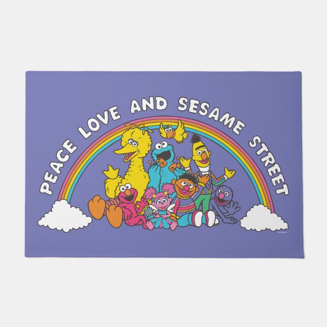 Peace, Love and Sesame Street Doormat (Front)