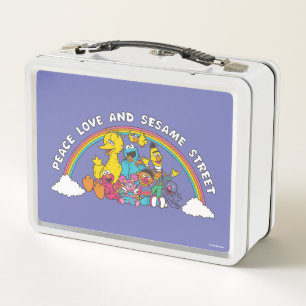 Peace, Love and Sesame Street Metal Lunch Box