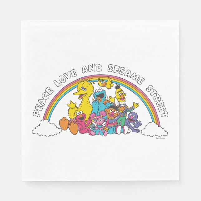 Peace, Love and Sesame Street Napkin (Front)