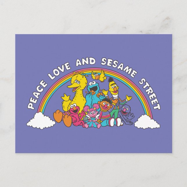 Peace, Love and Sesame Street Postcard (Front)