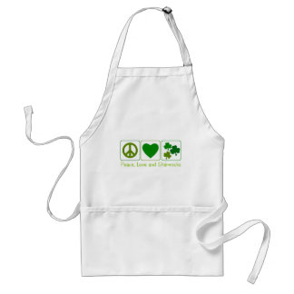 Peace, Love and Shamrocks Standard Apron