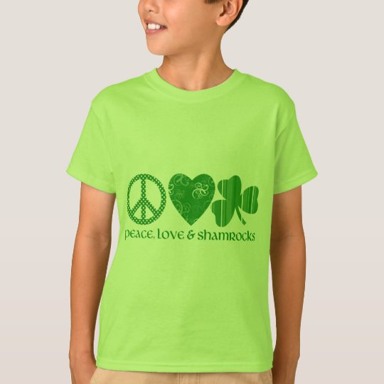 Peace, Love and Shamrocks T-Shirt
