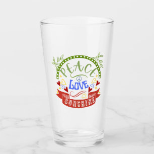 Peace, Love and Sunshine Glass