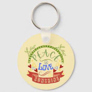 Peace, Love and Sunshine Key Ring