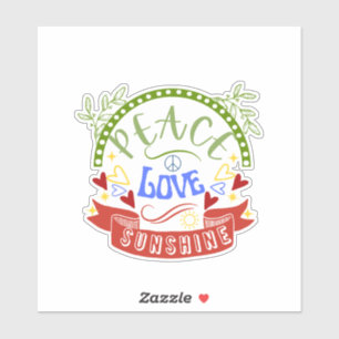 Peace, Love and Sunshine Sticker