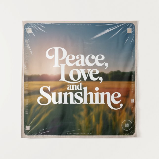 Peace, Love, And Sunshine Tapestry (Front)