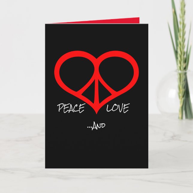 Peace Love And Thank You Card (Front)