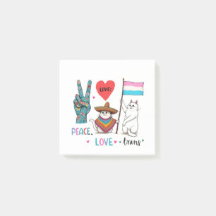 Peace Love and Trans LGBTQ Transgender Post-it Notes