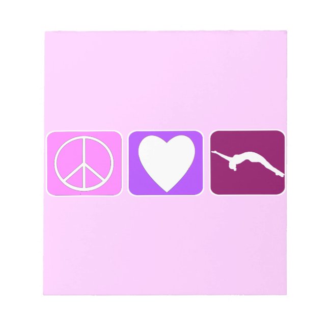 Peace Love and Tumble Notepad (Front)