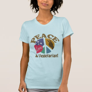 Peace Love and Vegetarian T-Shirt