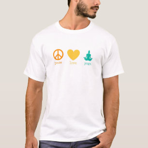 Peace Love And Yoga Meditation Relaxation Namaste T-Shirt