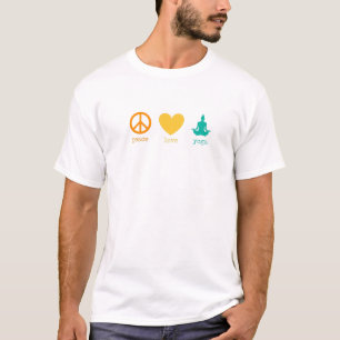 Peace Love And Yoga Meditation Relaxation Namaste T-Shirt