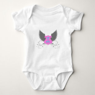 Peace Love Angel Wings Baby Bodysuit
