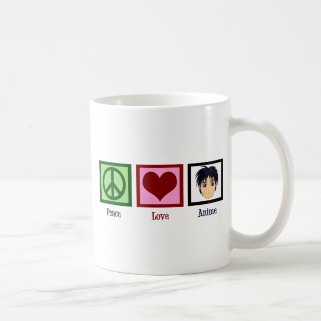 Peace Love Anime Coffee Mug (Right)