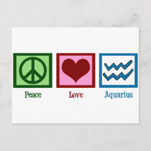 Peace Love Aquarius Postcard