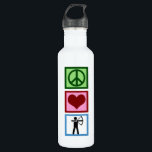 Peace Love Archery 710 Ml Water Bottle<br><div class="desc">A peace sign,  heart,  and an archer playing archery with a bow and arrow.</div>