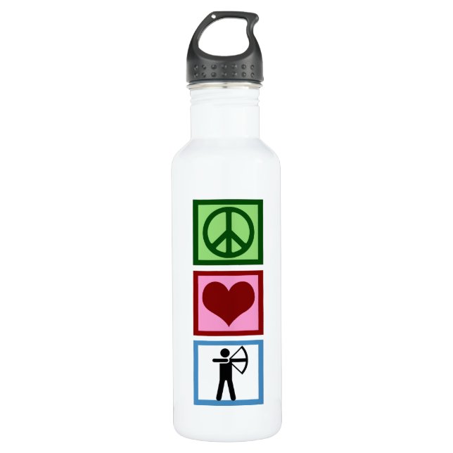 Peace Love Archery 710 Ml Water Bottle (Front)