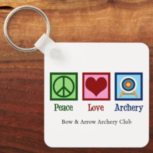 Peace Love Archery Customisable Key Ring