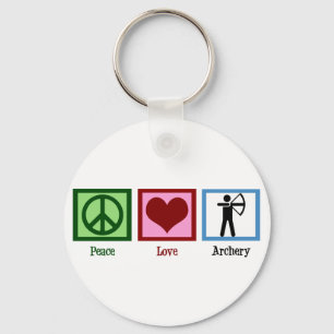 Peace Love Archery Key Ring