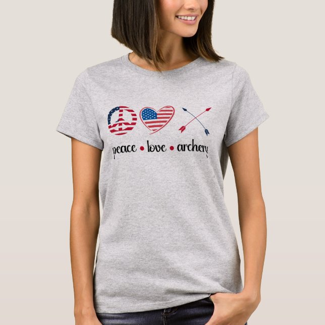 Peace, Love, Archery T-Shirt (Front)