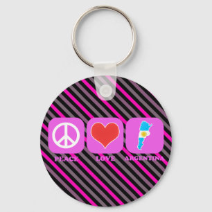 Peace Love Argentina Key Ring