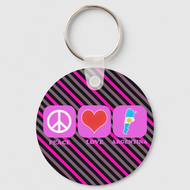Peace Love Argentina Key Ring (Front)