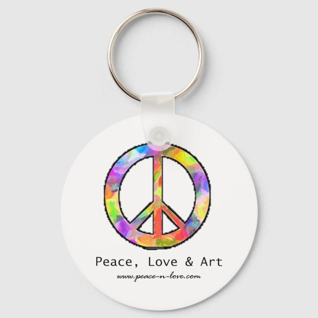 Peace, Love & Art Keychain (Front)