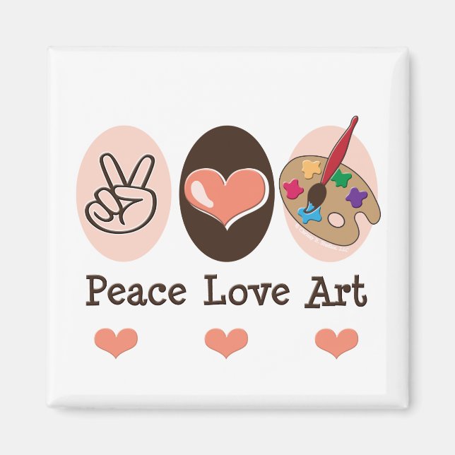 Peace Love Art Magnet (Front)