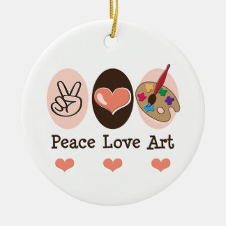 Peace Love Art Ornament