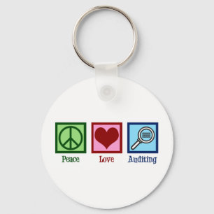 Peace Love Auditing Key Ring