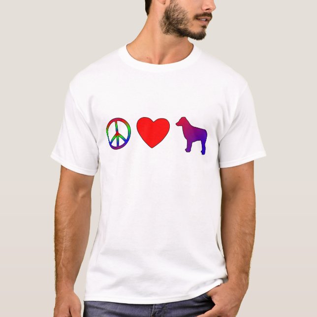 Peace Love Australian Shepherds T-Shirt (Front)