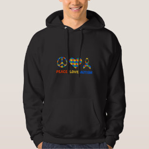 Peace Love Autism Awareness 37 Hoodie