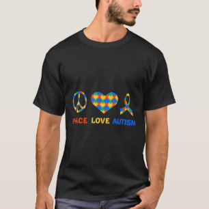 Peace Love Autism Awareness 37 T-Shirt