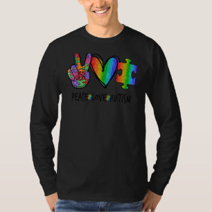 Peace Love Autism Awareness For Men Women Kids Boy T-Shirt