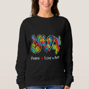 Peace Love Autism Awareness Pop It Fidget Toy Auti Sweatshirt