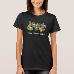 Peace Love Autism Awareness Pop It Fidget Toy Auti T-Shirt