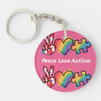 Peace.Love.Autism Key Ring