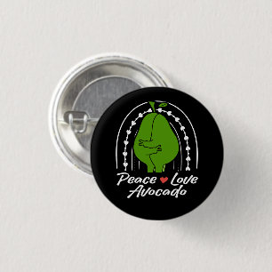 Peace Love Avocado Funny Retro Avocado Fruit Lover 3 Cm Round Badge