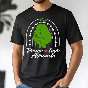 Peace Love Avocado Funny Retro Avocado Fruit Lover T-Shirt