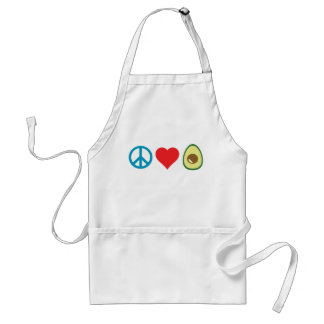 Peace Love Avocado Standard Apron